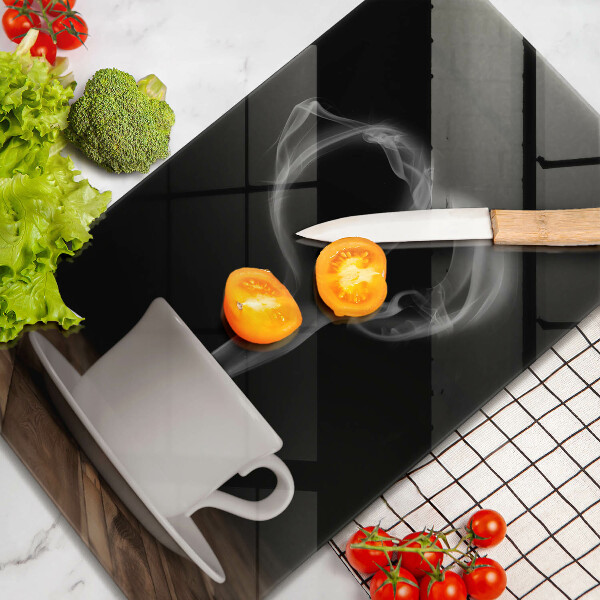 Tagliere in vetro Cuore della tazza di caffè