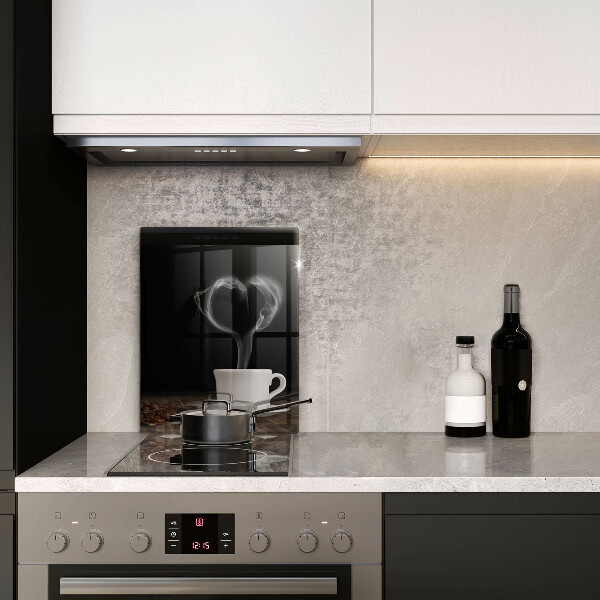 Tagliere in vetro Cuore della tazza di caffè