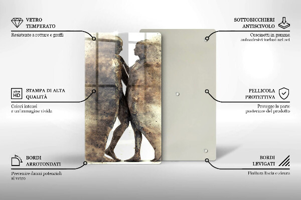 Tagliere in vetro Corpi di persone innamorate
