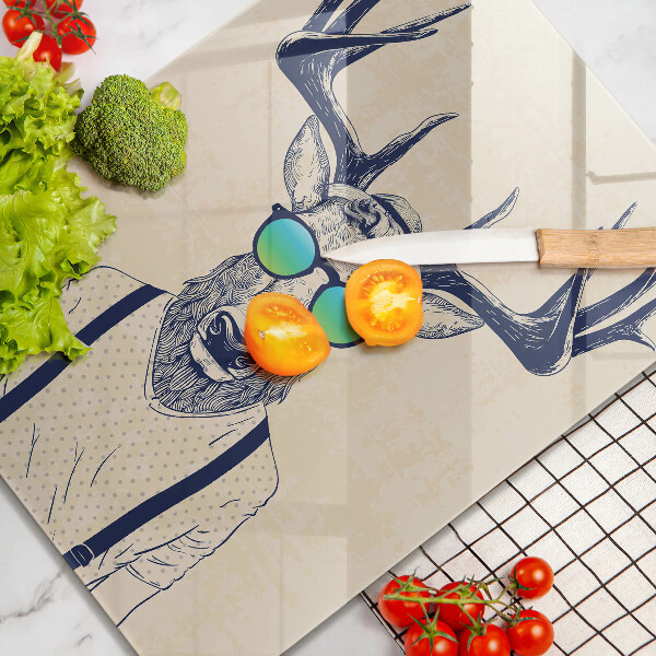 Tagliere in vetro Illustrazione dell'uomo dei cervi