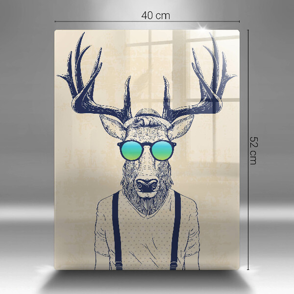 Tagliere in vetro Illustrazione dell'uomo dei cervi