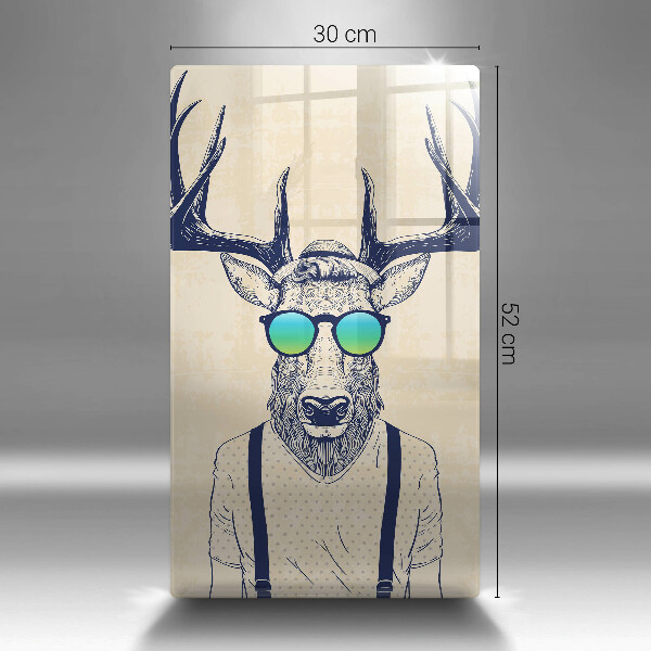 Tagliere in vetro Illustrazione dell'uomo dei cervi