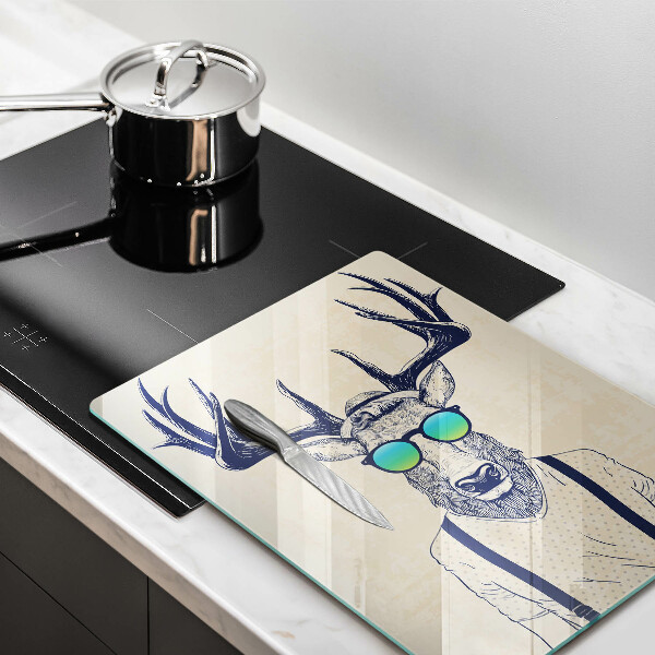 Tagliere in vetro Illustrazione dell'uomo dei cervi