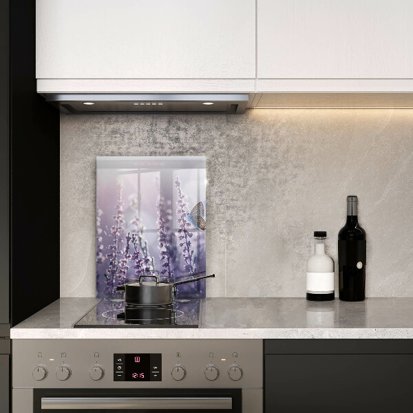 Tagliere in vetro Fiori di campo e farfalle