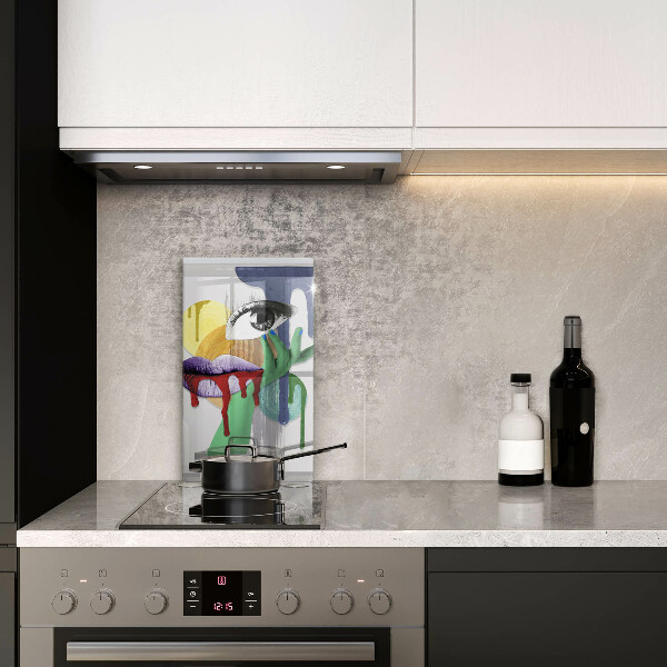 Tagliere in vetro Collage astratto di arte