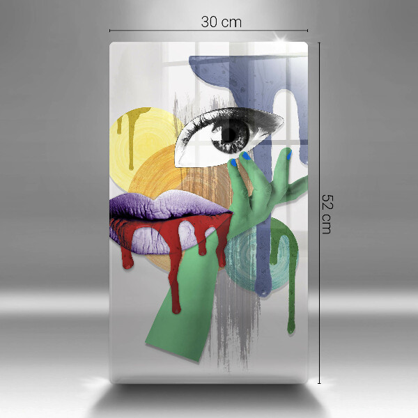 Tagliere in vetro Collage astratto di arte