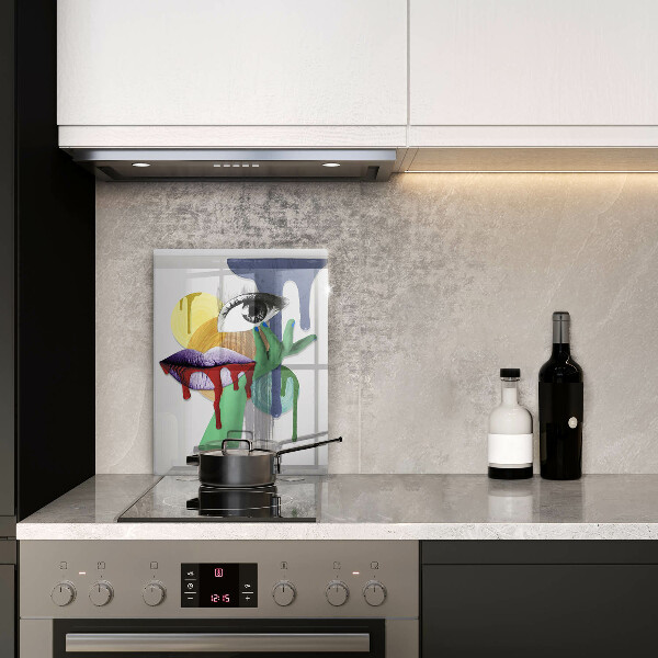 Tagliere in vetro Collage astratto di arte