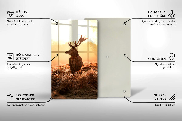 Tagliere in vetro Cervi nel campo