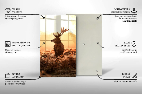 Tagliere in vetro Cervi nel campo