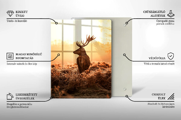 Tagliere in vetro Cervi nel campo