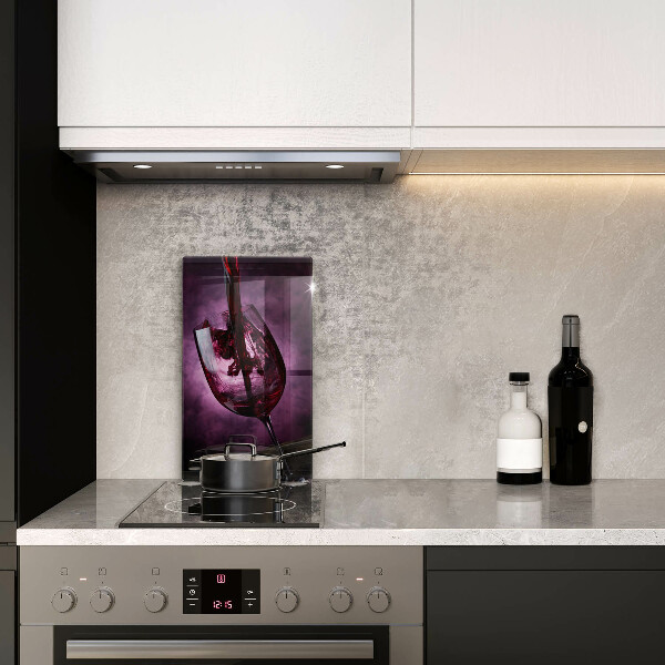 Tagliere in vetro Un bicchiere di vino