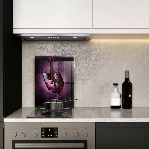 Tagliere in vetro Un bicchiere di vino