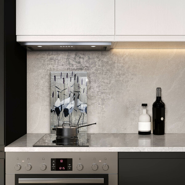 Tagliere in vetro Gru giapponesi