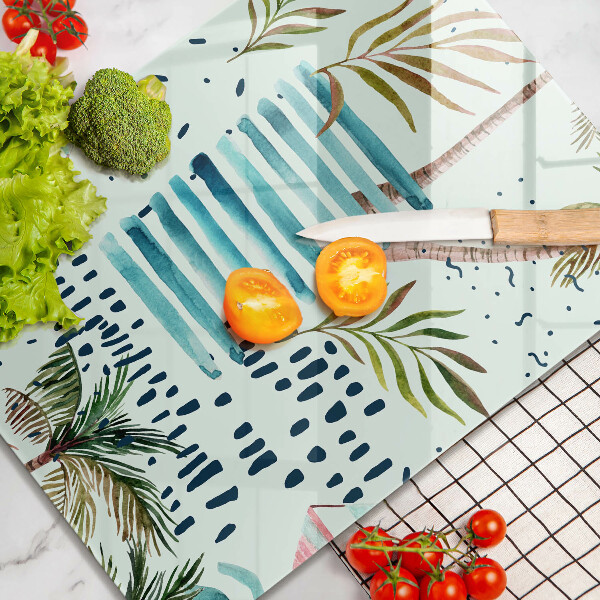 Tagliere in vetro Illustrazioni di vacanze