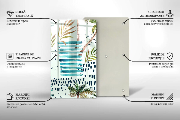 Tagliere in vetro Illustrazioni di vacanze