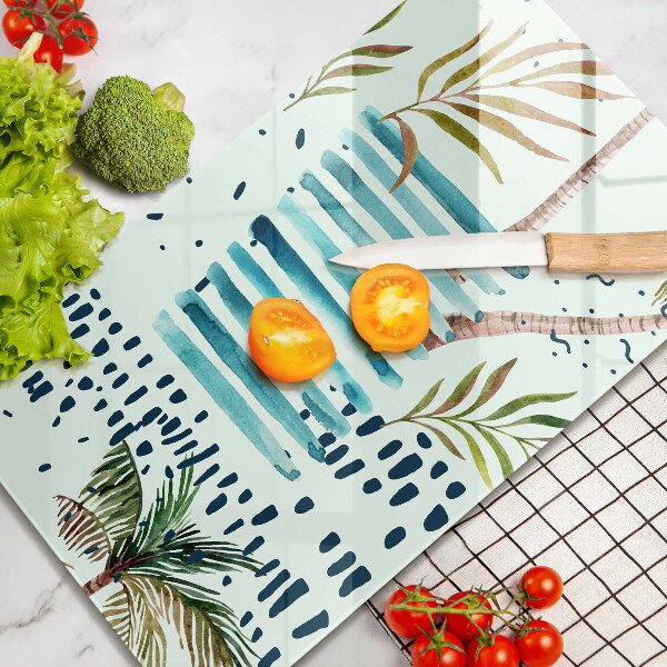 Tagliere in vetro Illustrazioni di vacanze