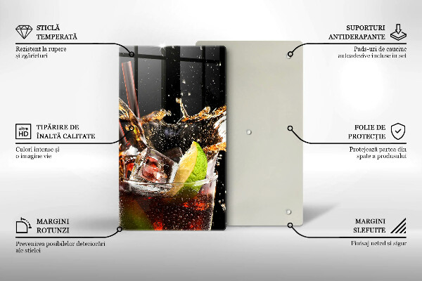 Tagliere in vetro Bere con ghiaccio