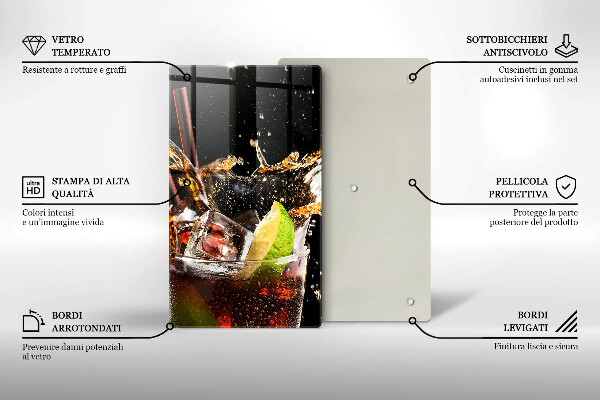 Tagliere in vetro Bere con ghiaccio