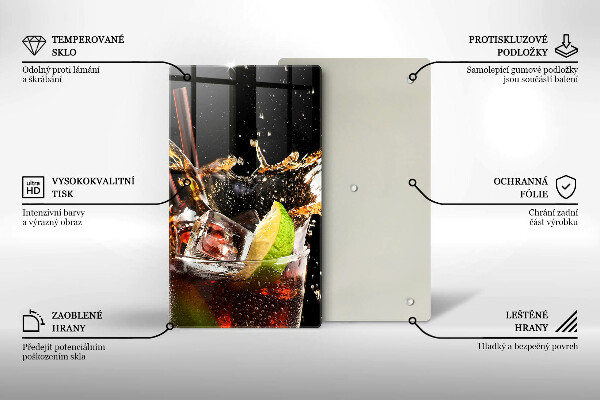 Tagliere in vetro Bere con ghiaccio