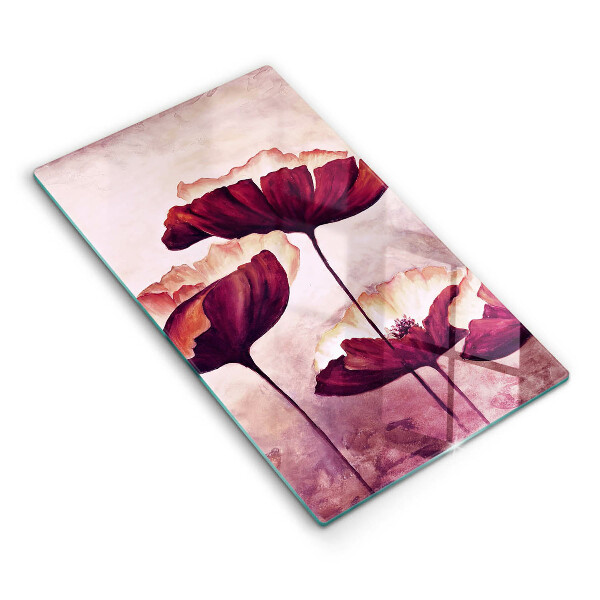 Tagliere in vetro temperato Pittura di fiori