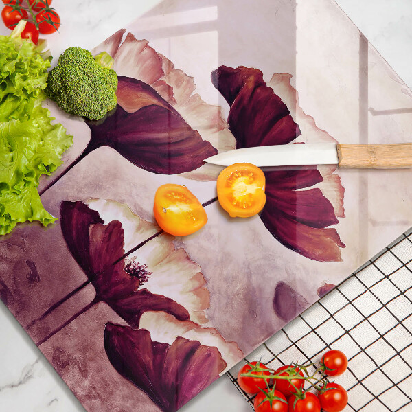 Tagliere in vetro temperato Pittura di fiori