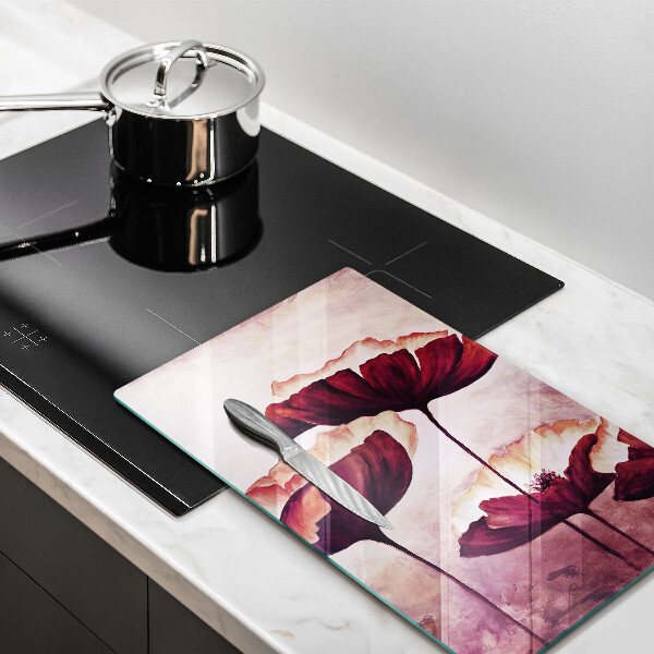 Tagliere in vetro temperato Pittura di fiori