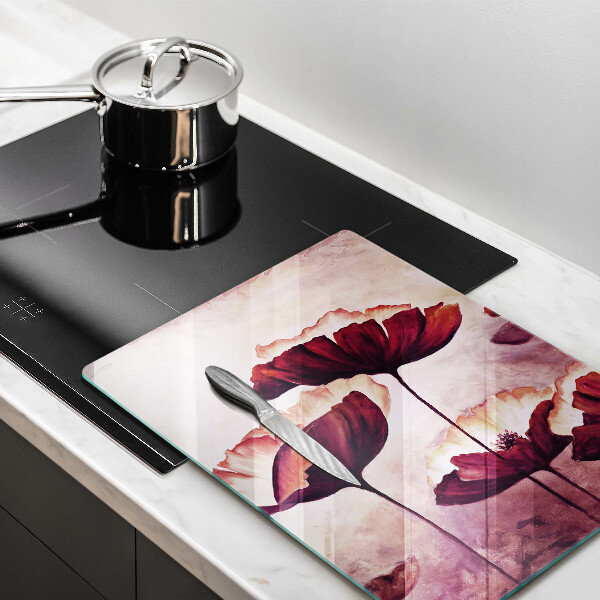 Tagliere in vetro temperato Pittura di fiori