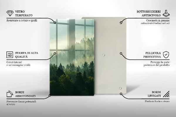Tagliere in vetro Paesaggio Veduta della foresta