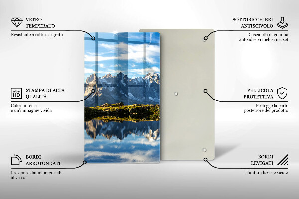 Tagliere in vetro Paesaggio montano