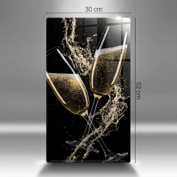 Tagliere in vetro Bicchieri di champagne