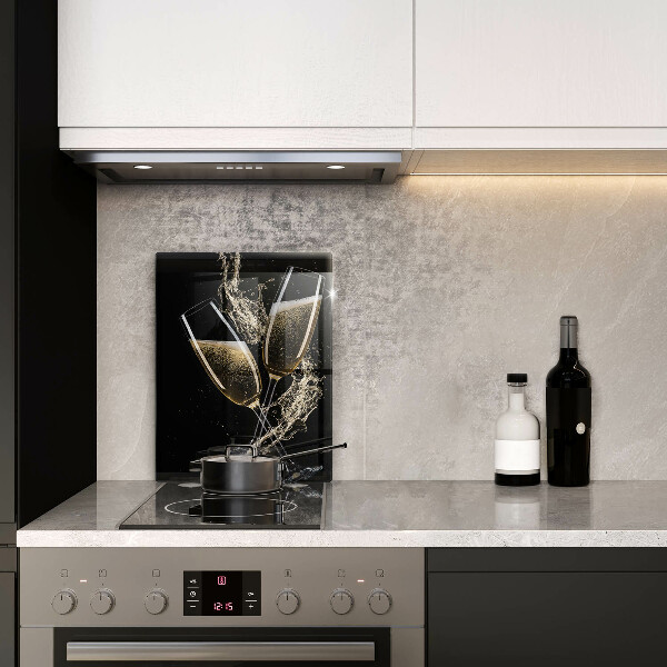 Tagliere in vetro Bicchieri di champagne