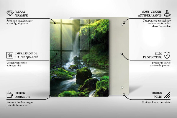 Tagliere in vetro Cascata nella giungla