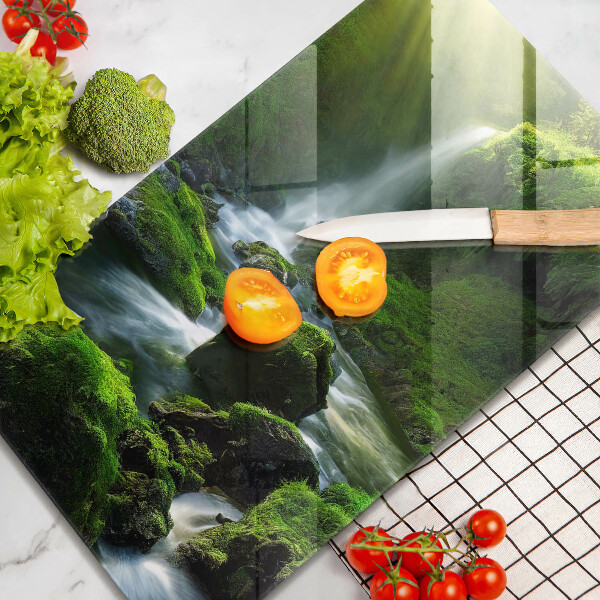 Tagliere in vetro Cascata nella giungla