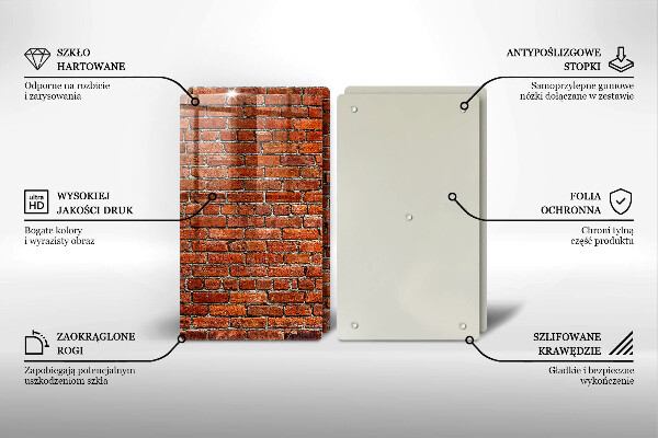 Tagliere in vetro temperato Muro di muro di mattoni