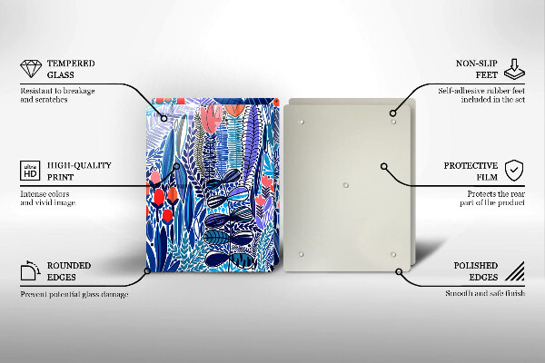 Tagliere in vetro temperato Prato dipinto
