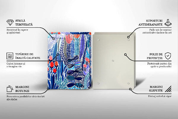 Tagliere in vetro temperato Prato dipinto