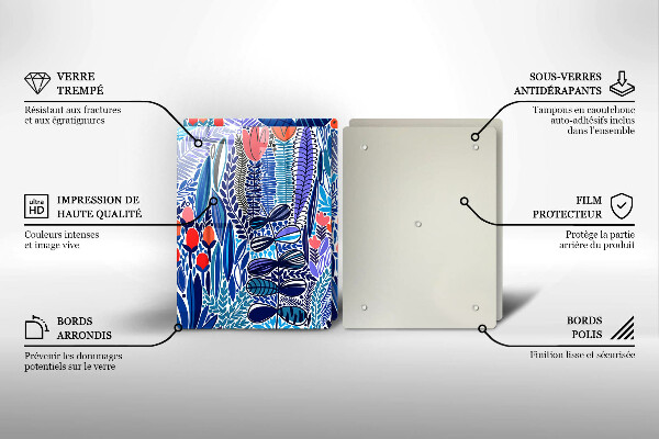 Tagliere in vetro temperato Prato dipinto