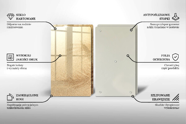 Tagliere in vetro temperato Vacanza sulla spiaggia di sabbia