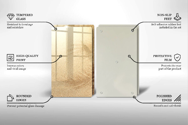 Tagliere in vetro temperato Vacanza sulla spiaggia di sabbia