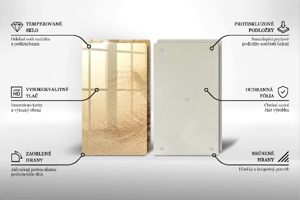 Tagliere in vetro temperato Vacanza sulla spiaggia di sabbia