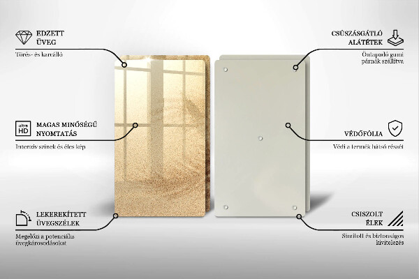 Tagliere in vetro temperato Vacanza sulla spiaggia di sabbia