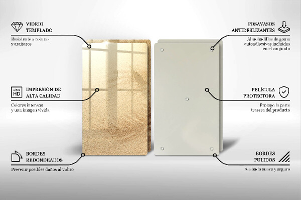 Tagliere in vetro temperato Vacanza sulla spiaggia di sabbia