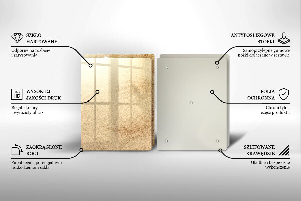 Tagliere in vetro temperato Vacanza sulla spiaggia di sabbia