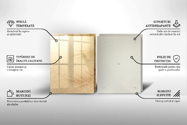 Tagliere in vetro temperato Vacanza sulla spiaggia di sabbia