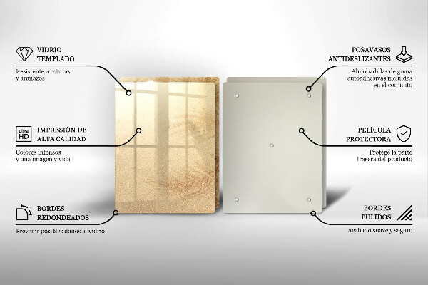 Tagliere in vetro temperato Vacanza sulla spiaggia di sabbia