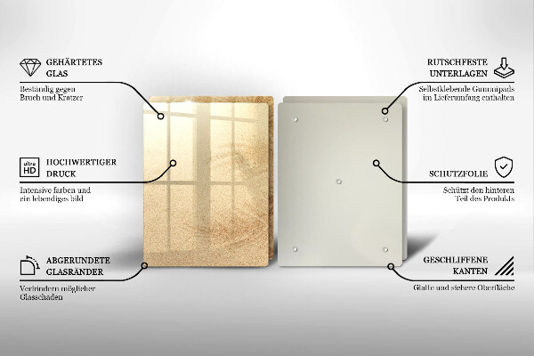 Tagliere in vetro temperato Vacanza sulla spiaggia di sabbia