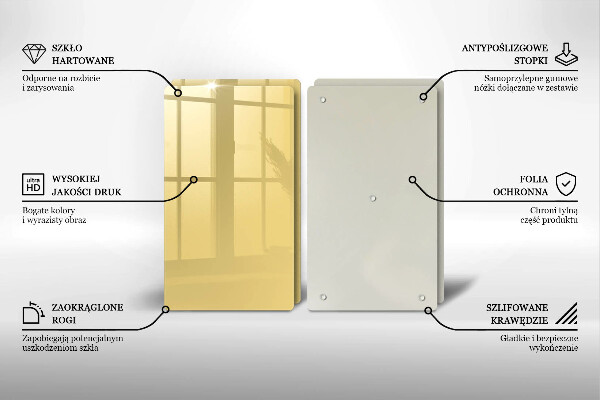 Tagliere in vetro temperato Giallo