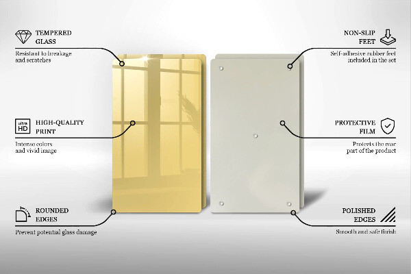 Tagliere in vetro temperato Giallo