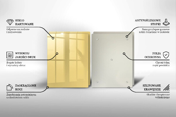 Tagliere in vetro temperato Giallo