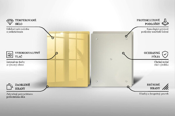 Tagliere in vetro temperato Giallo